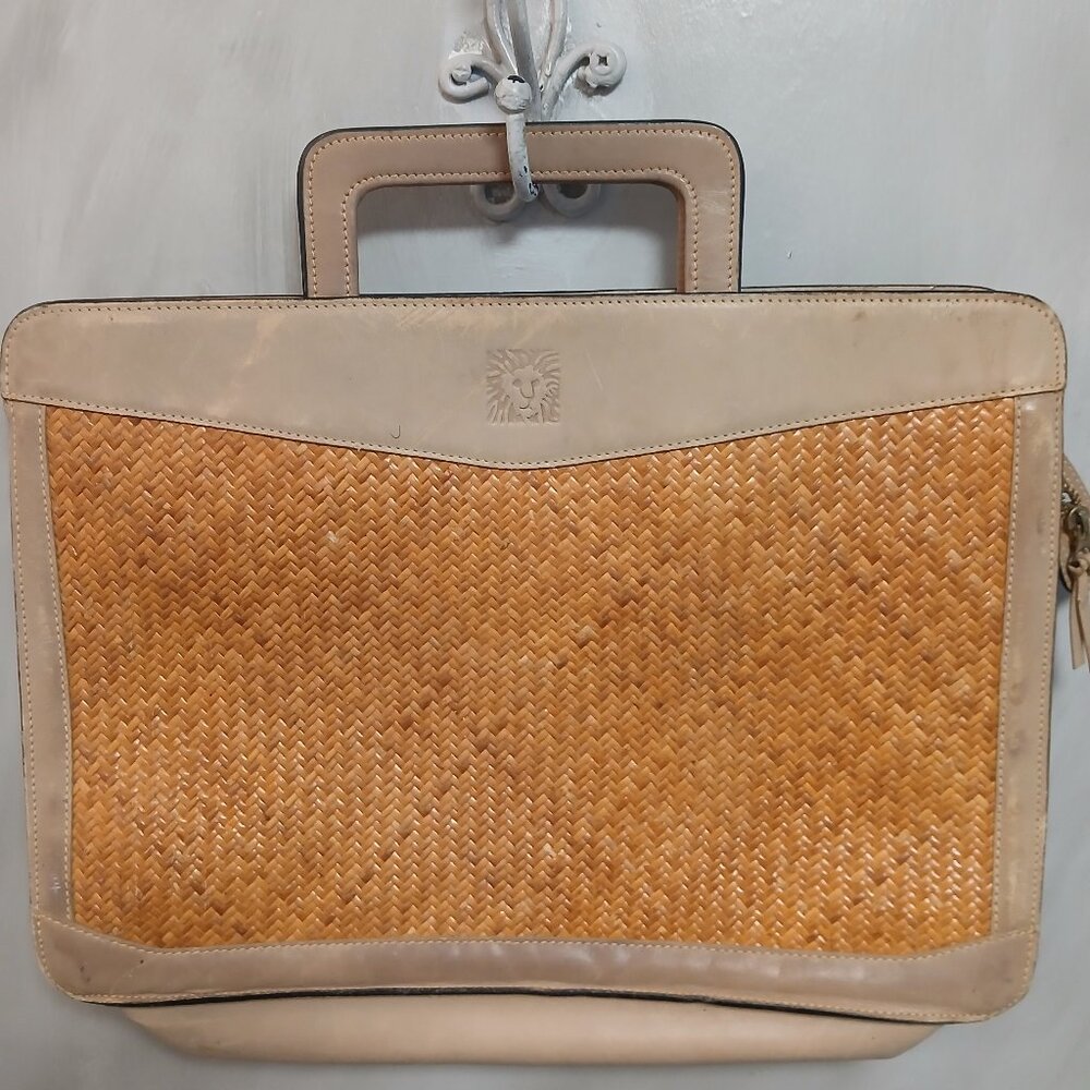 Anne Klein Vintage Rattan Briefcase